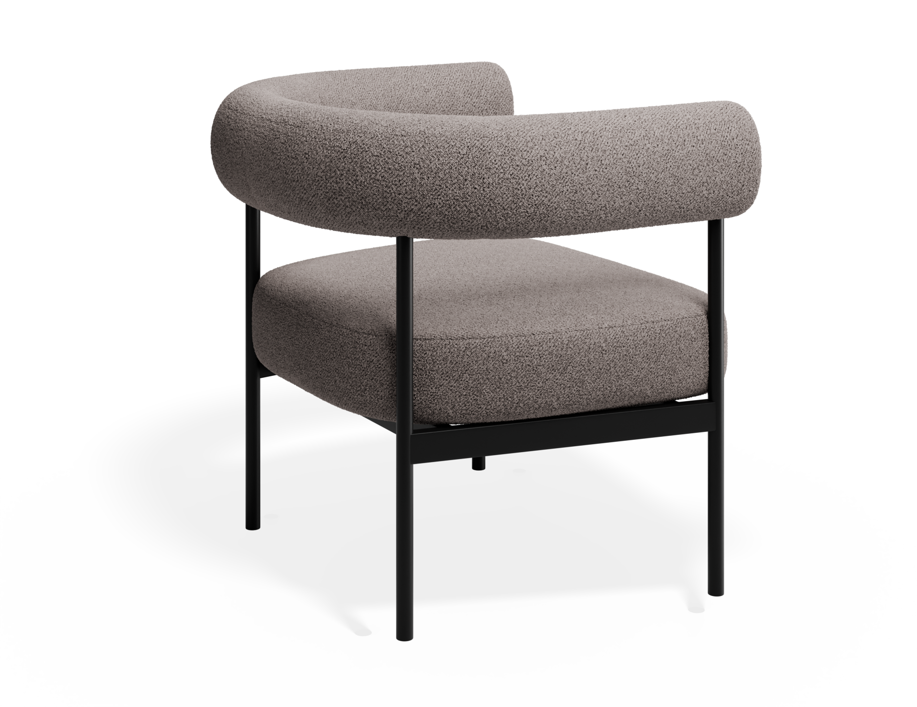 Marlowe Occasional Chair - Black Legs - Oyster Grey Fabric