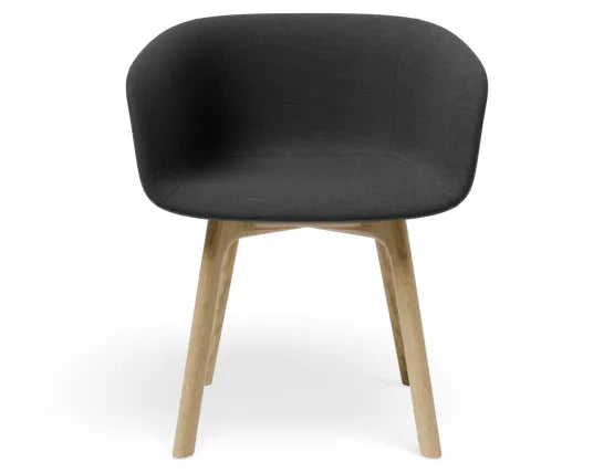 Lonsdale Armchair - Natural - Black Fabric