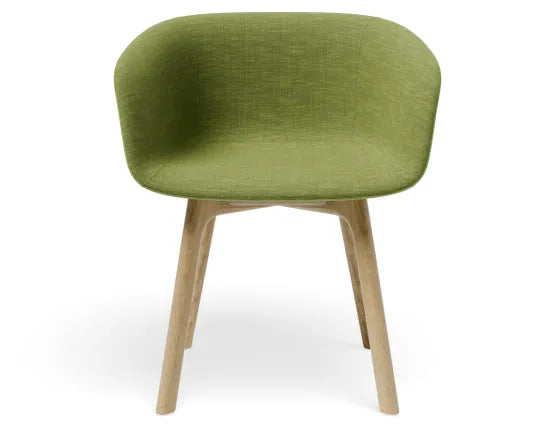 Lonsdale Armchair -  Natural - Green Fabric