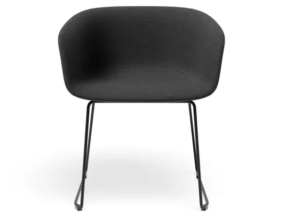 Lonsdale Armchair -  Black Sled - Black Linen Pad