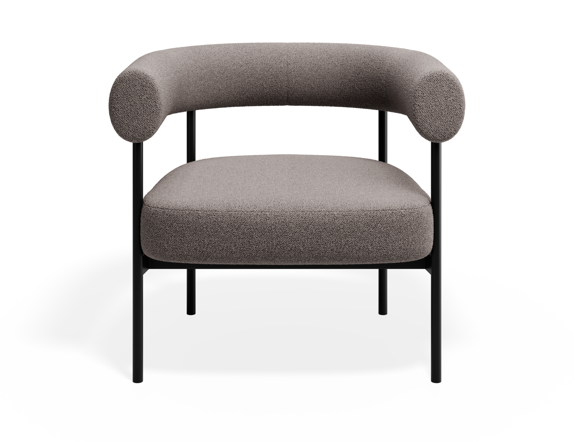 Marlowe Occasional Chair - Black Legs - Oyster Grey Fabric