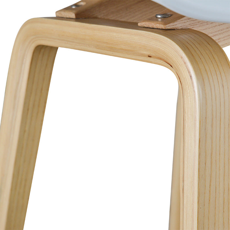 65cm Bar Stool in White And Natural