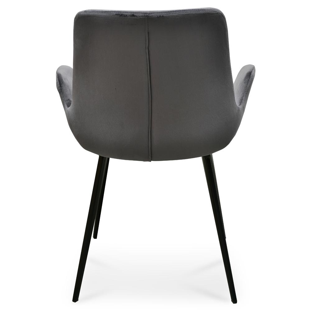 Set of 2 Alice Dining Chair - Dark Grey Velvet