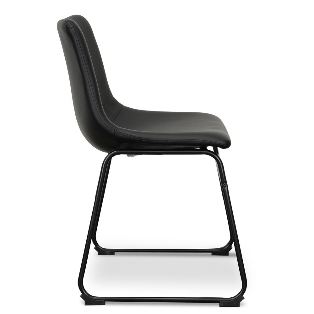 Set of 2 - Darcy Dining Chair - Black PU