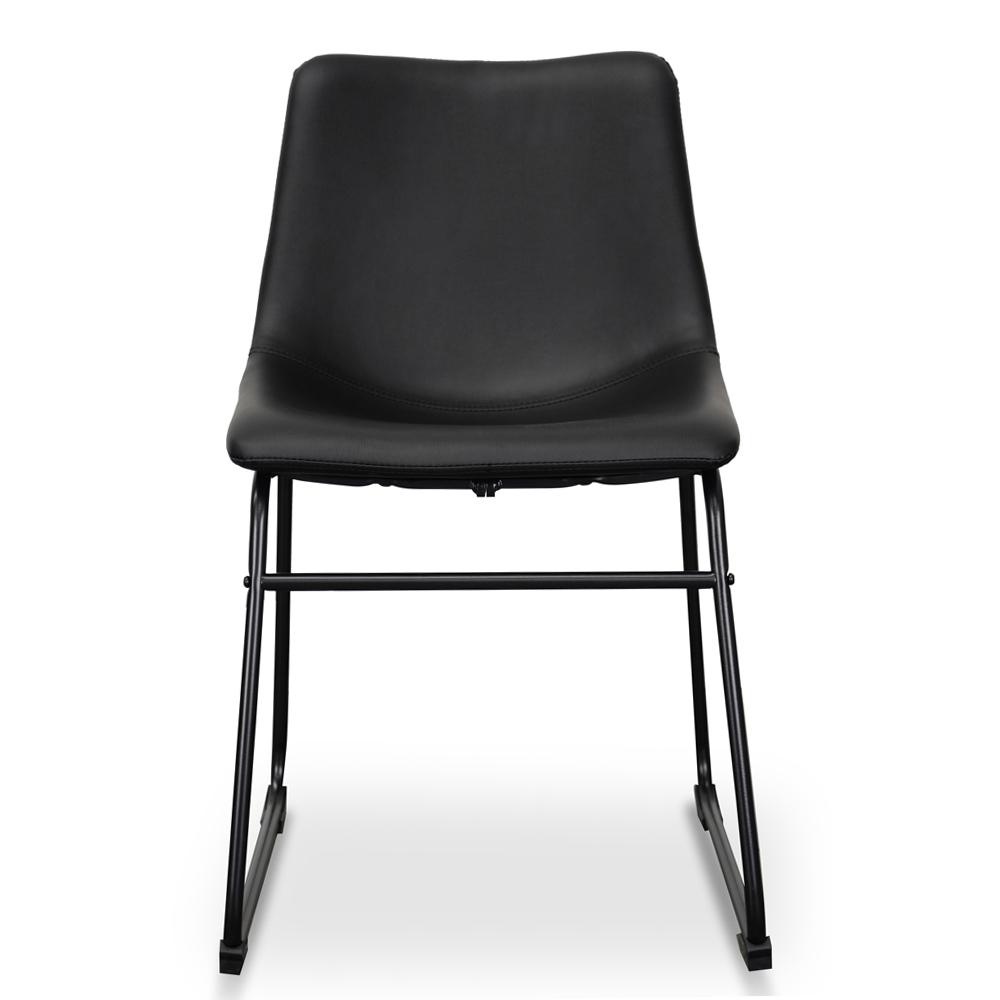 Set of 2 - Darcy Dining Chair - Black PU