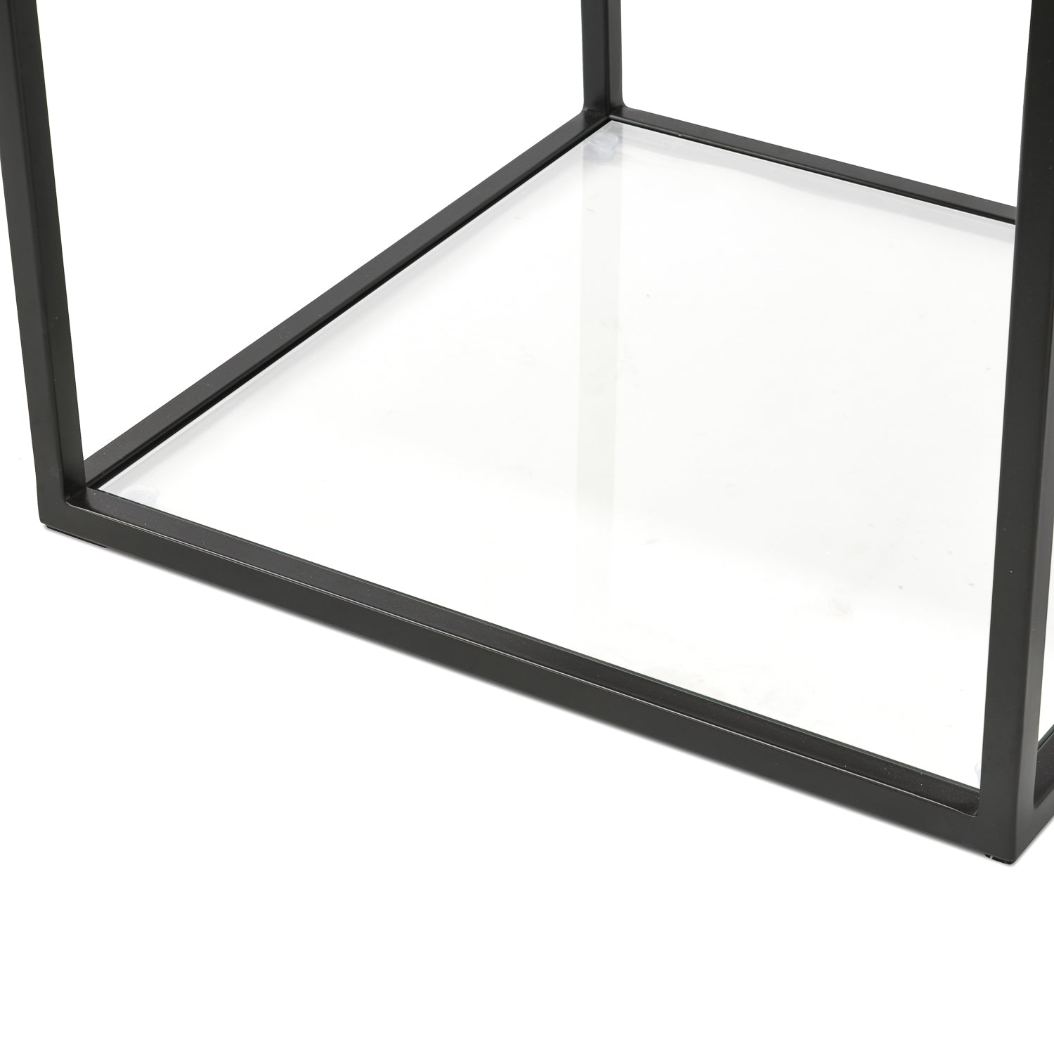 CST311WAL-IG Glass Side Table - Walnut