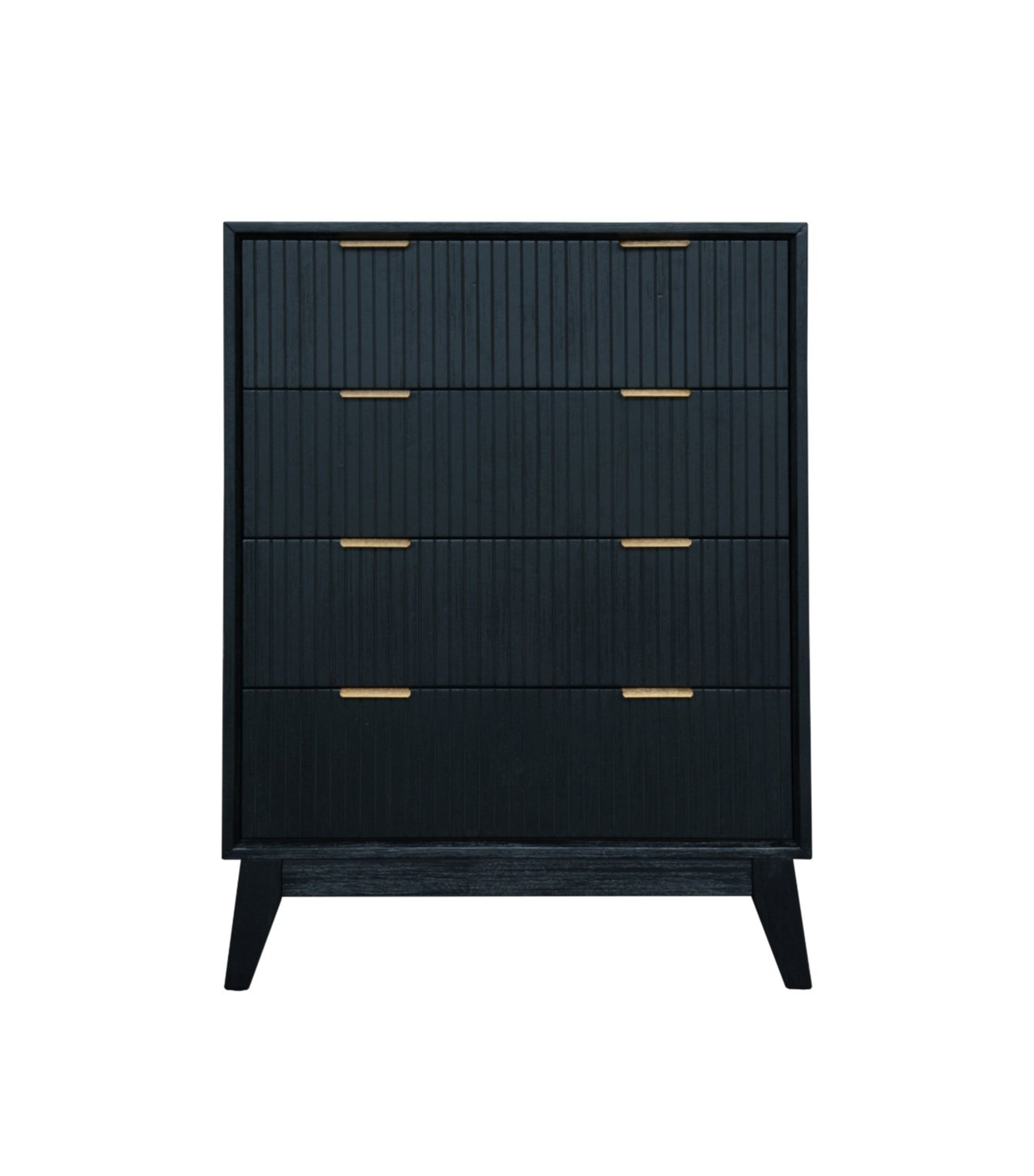 Ella 4 Drawer Tallboy - Brushed Black