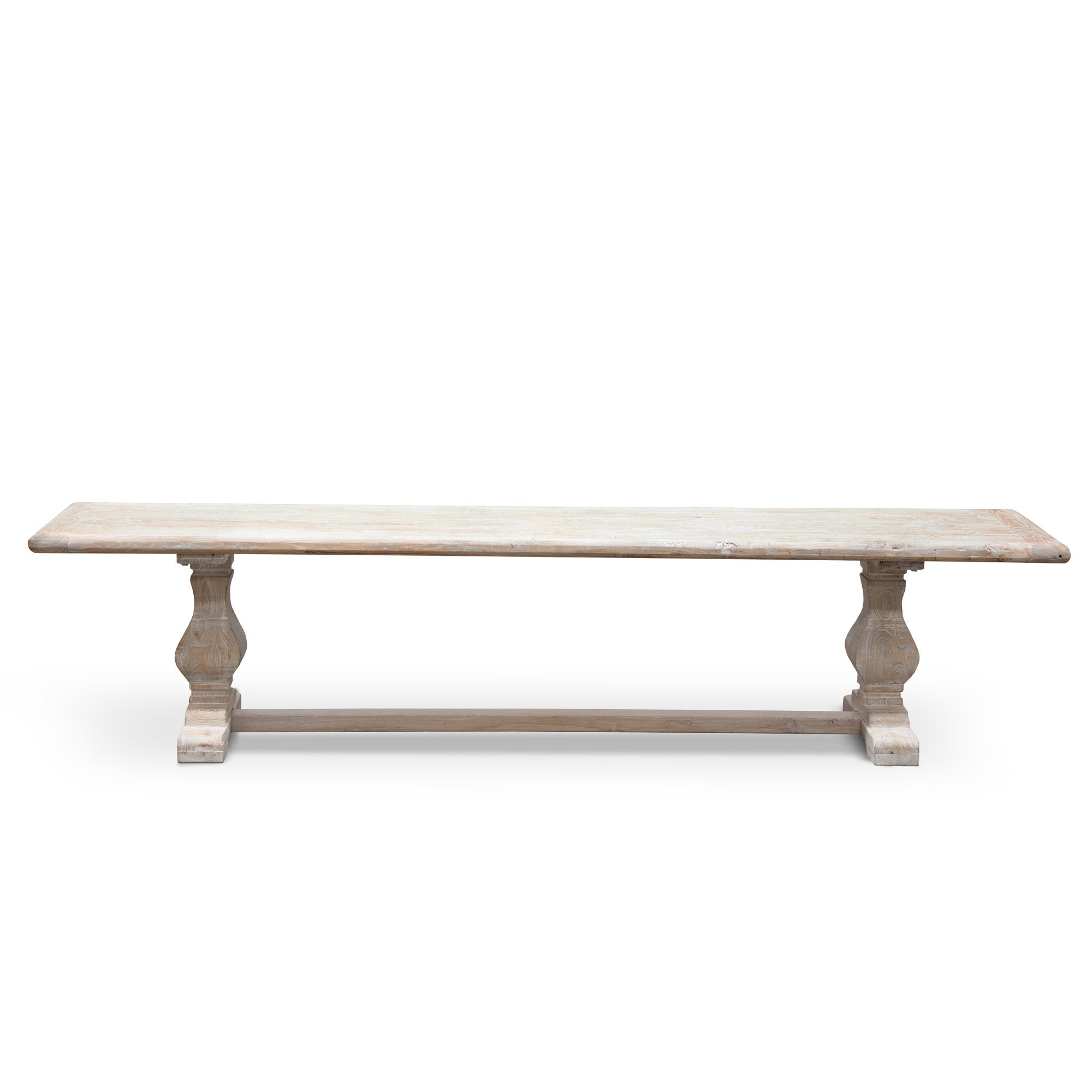 Titan Reclaimed 2m ELM Wood Bench - White Washed