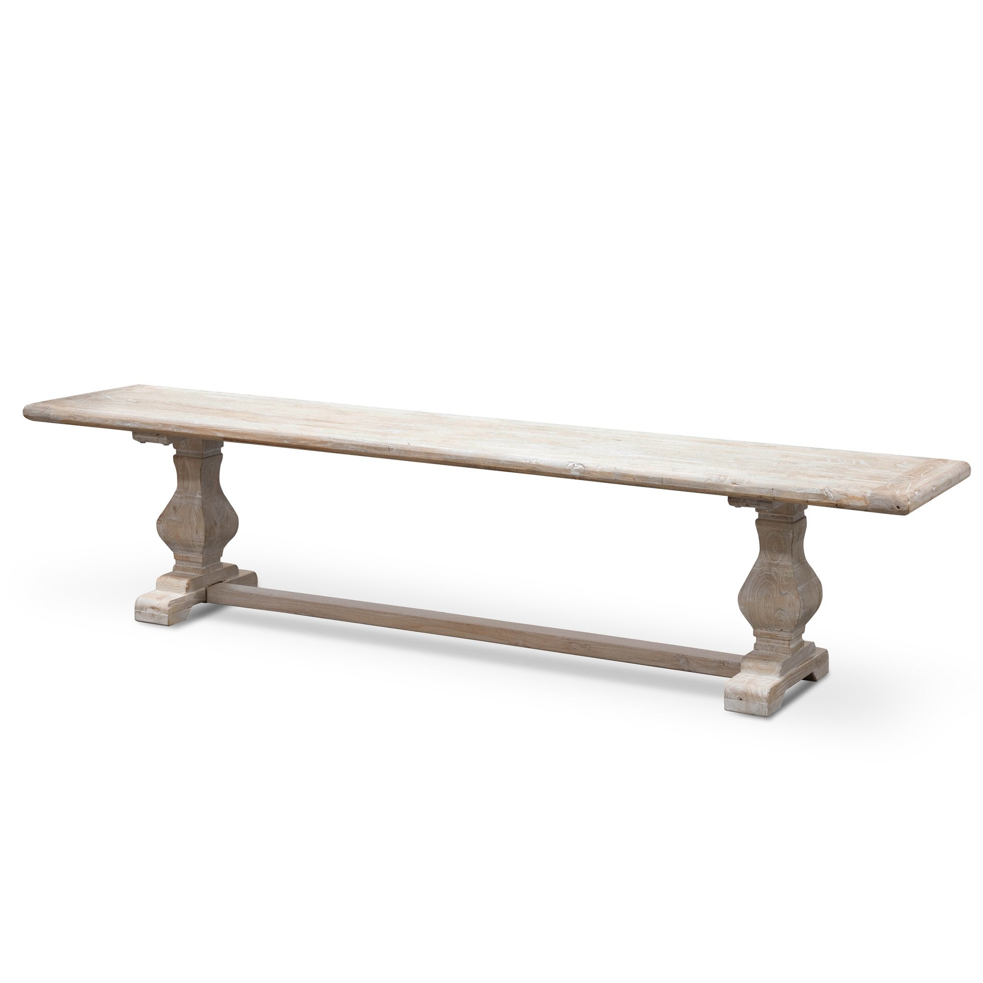 Titan Reclaimed 2m ELM Wood Bench - White Washed