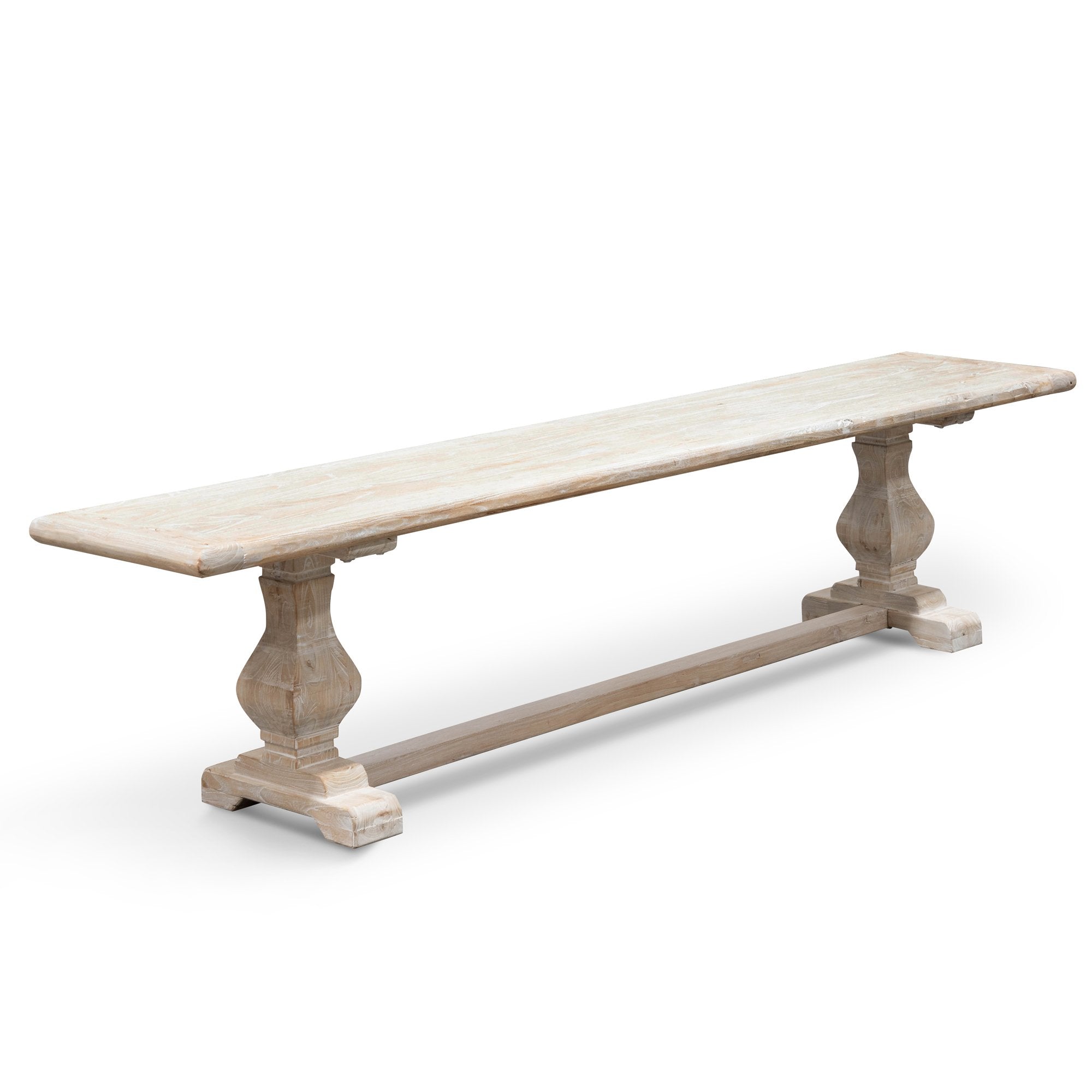 Titan Reclaimed 2m ELM Wood Bench - White Washed