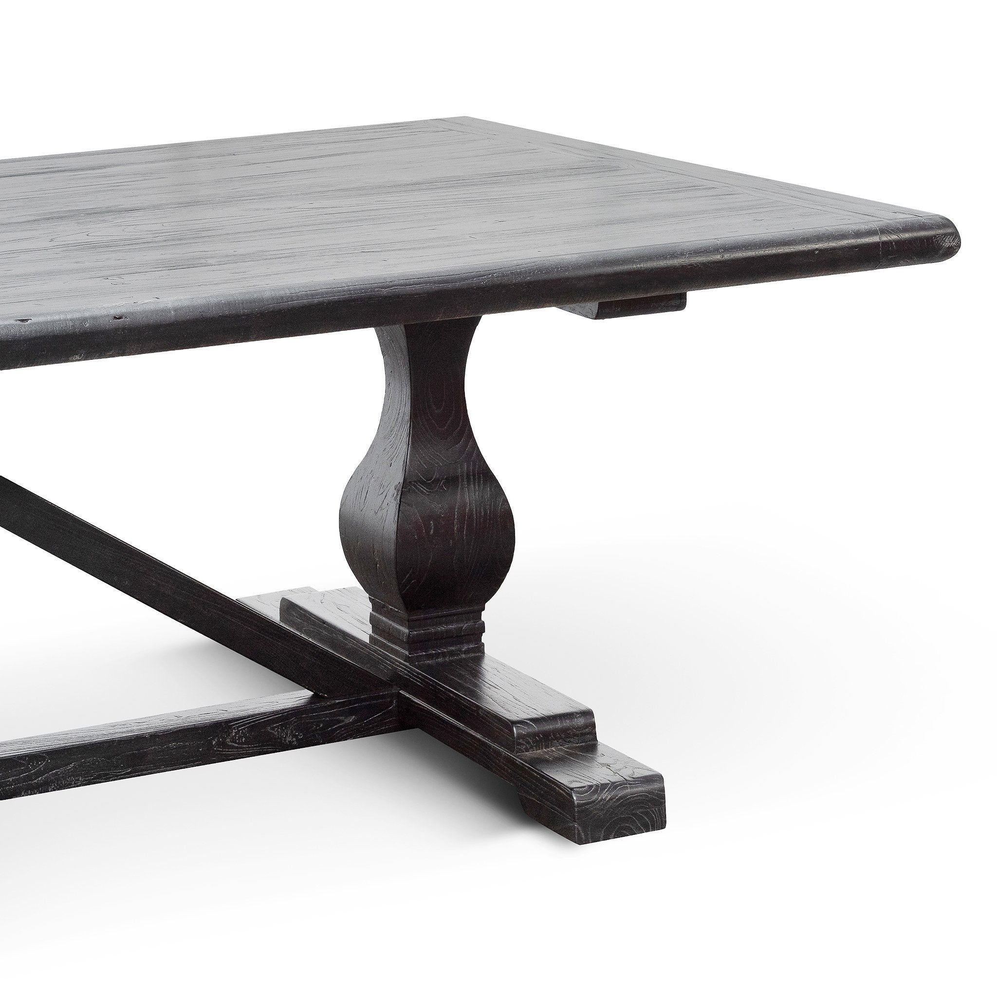 Titan Reclaimed Dining Table 3m - Black- 1.2m (W) - Thick Top