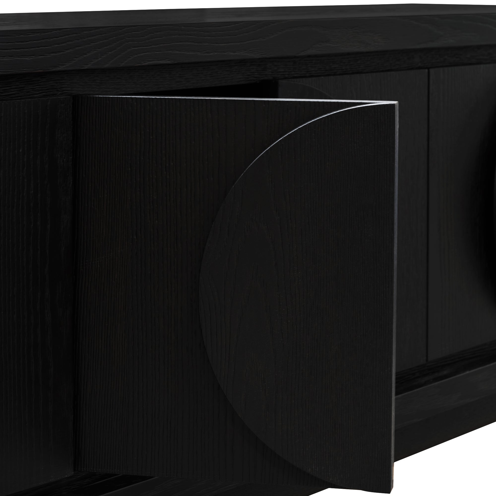 2m Entertainment TV Unit - Textured Espresso Black - image 7