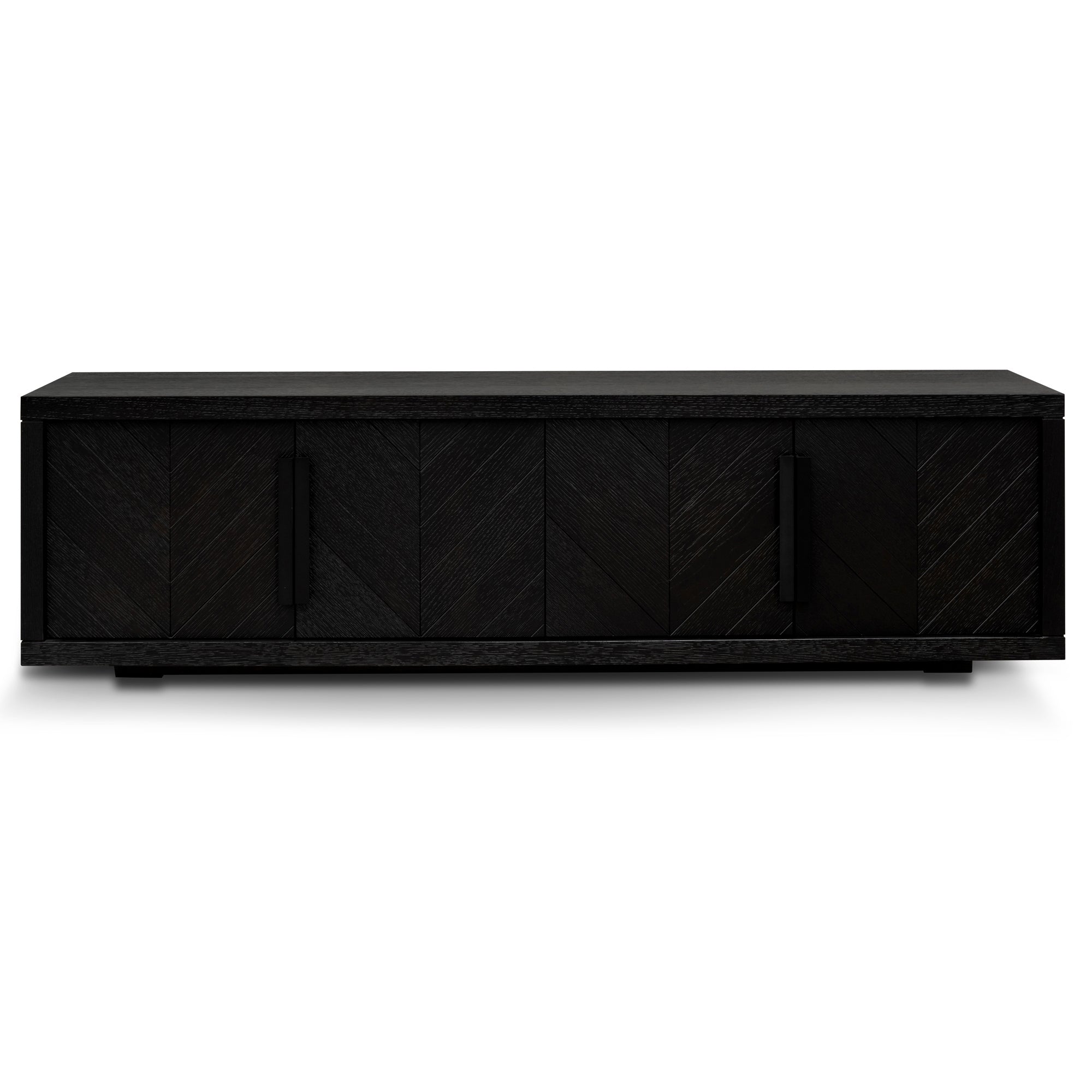 1.8m Entertainment TV Unit - Textured Espresso Black - image 3