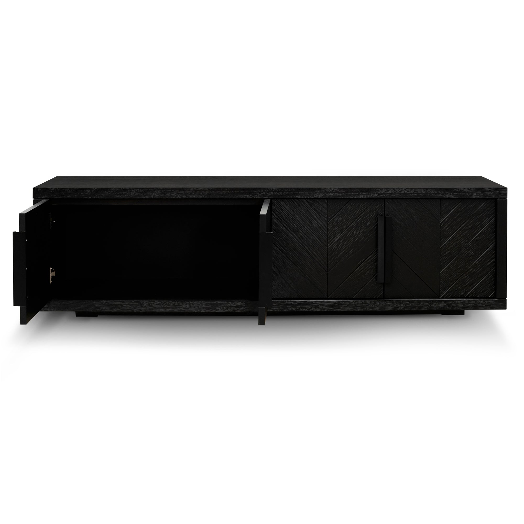 1.8m Entertainment TV Unit - Textured Espresso Black - image 2