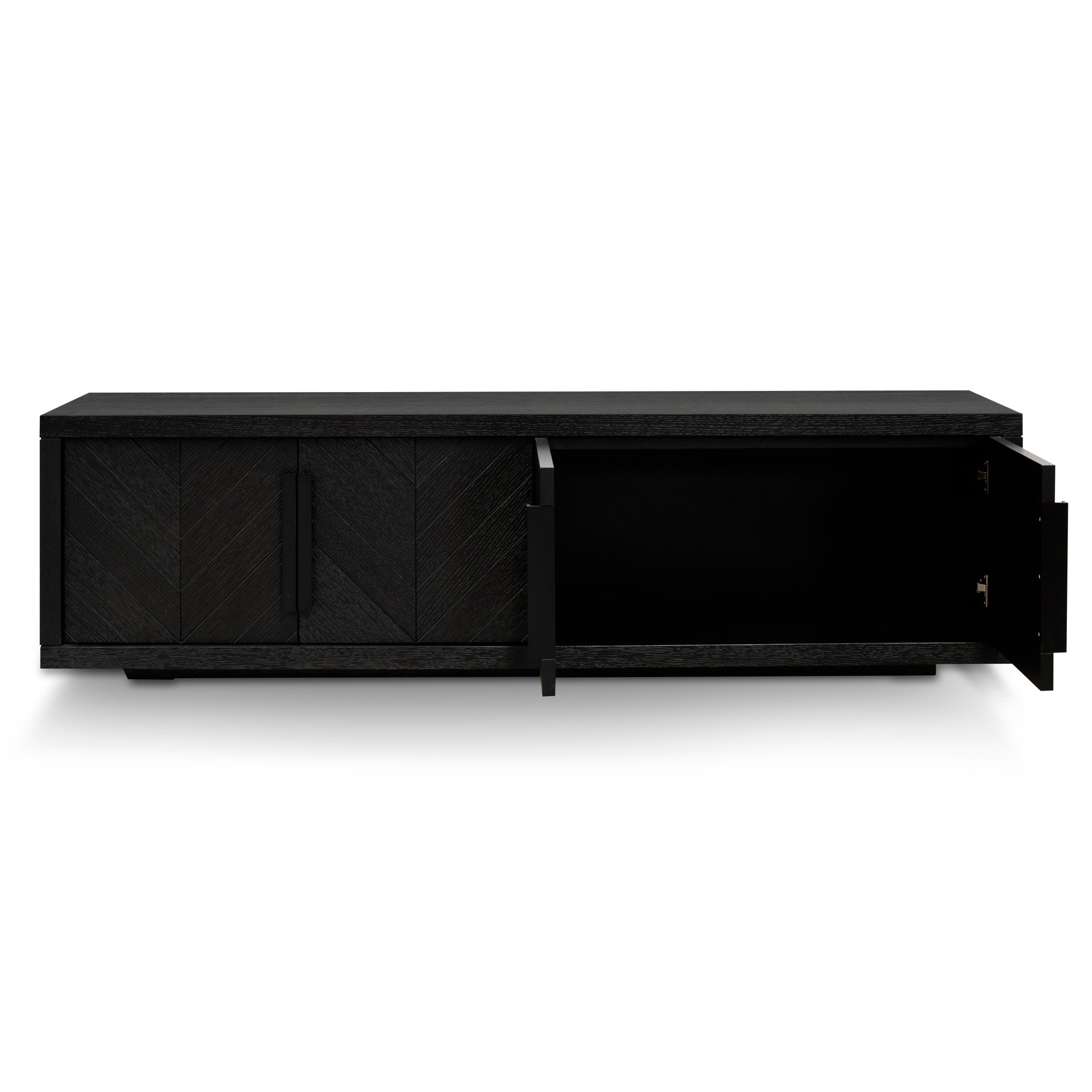 1.8m Entertainment TV Unit - Textured Espresso Black - image 4