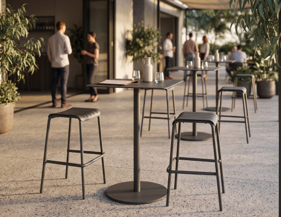 Roku High Bar Table - Outdoor - Charcoal - 65 x 65cm Table Top