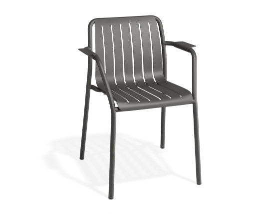 Roku Outdoor Armchair in Matt Charcoal - No Cushion