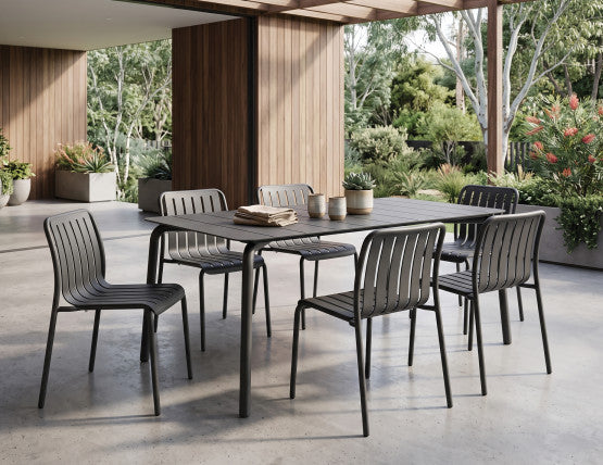 Roku Outdoor Dining Chair in Matt Charcoal - No Cushion