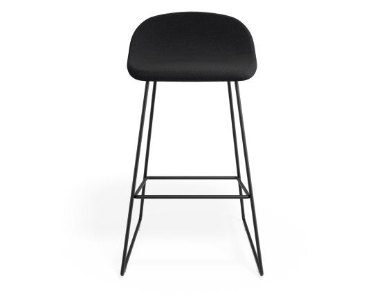 Pop Stool - Black Frame and Fabric Anthracite Seat - 75cm Commercial Bar Height