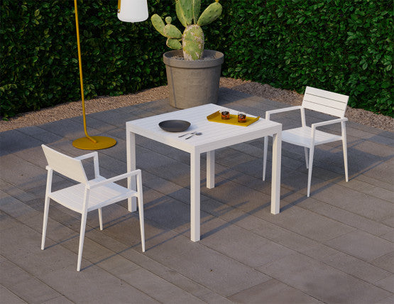 Halki Table - Outdoor - 90cm x 90cm - White