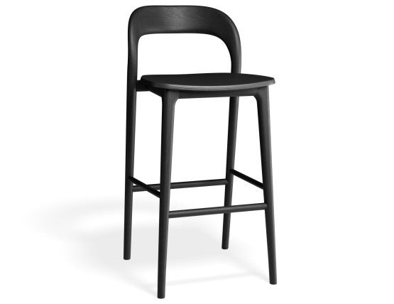 Mia Stool - Black  - 66cm Seat Height (Kitchen Bench height)