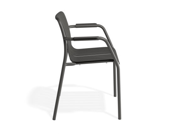 Roku Outdoor Armchair in Matt Charcoal - No Cushion