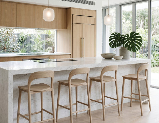Mia Stool - Natural - 75cm Seat Height (Bar Bench Height)