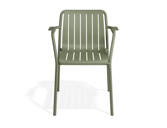 Roku Outdoor Armchair in Matt Eucalyptus Green - No Cushion