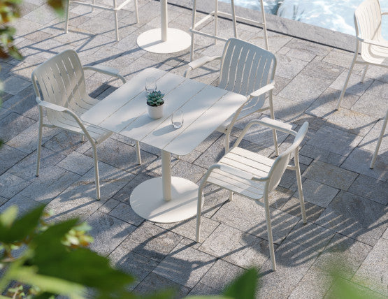 Roku Outdoor Armchair in Matt White - No Cushion