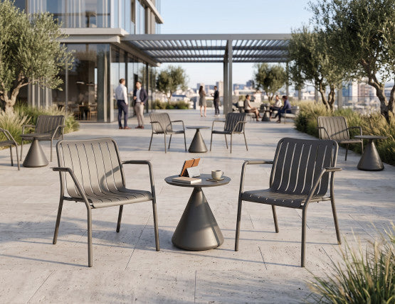 Roku Outdoor Lounge Chair in Matt Charcoal