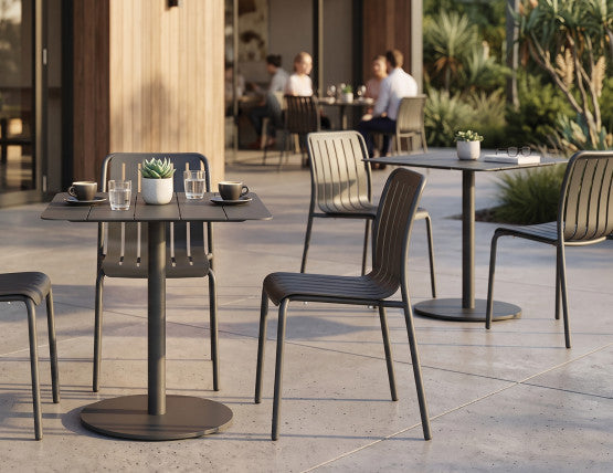 Roku Outdoor Dining Chair in Matt Charcoal - No Cushion