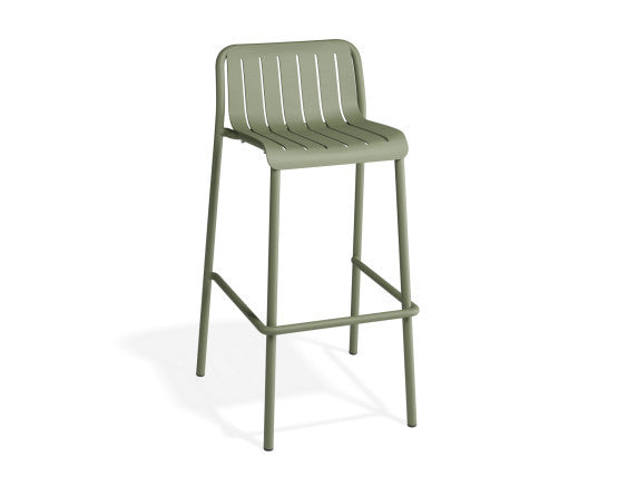 Roku Outdoor Bar Stool in Matt Eucalyptus Green