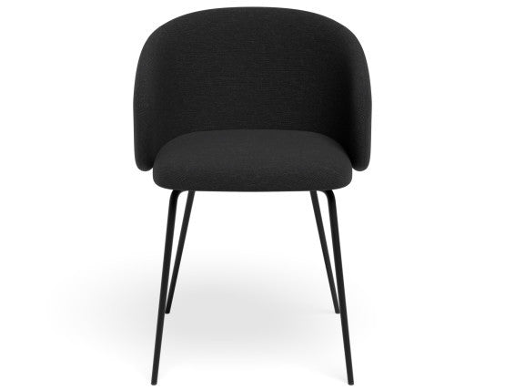Henley Dining Chair - Black Legs - Anthracite Fabric