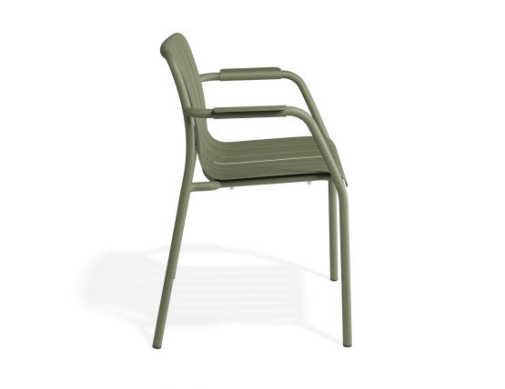 Roku Outdoor Armchair in Matt Eucalyptus Green - No Cushion