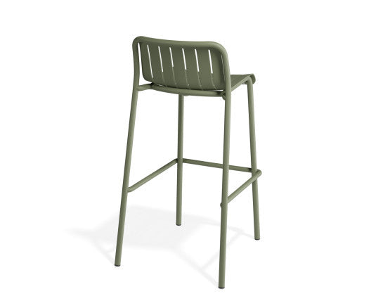 Roku Outdoor Bar Stool in Matt Eucalyptus Green
