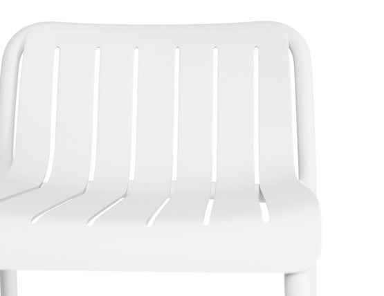 Roku Outdoor Bar Stool in Matt White