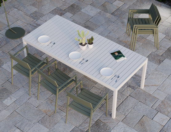 Halki Table - Outdoor - 220cm x 100cm - White