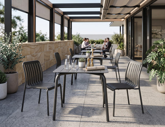 Roku Outdoor Dining Chair in Matt Charcoal - No Cushion
