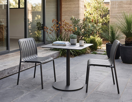 Roku Cafe Table - Outdoor - Charcoal - 65 x 65cm Table Top