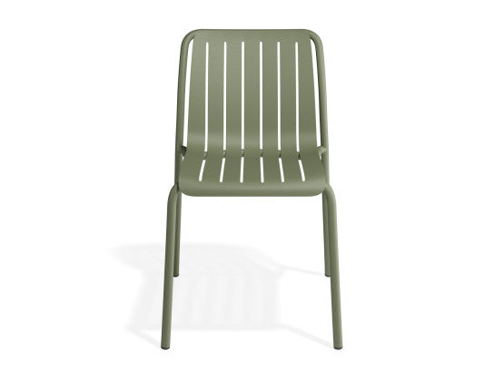 Roku Outdoor Dining Chair in Matt Eucalyptus Green - No Cushion