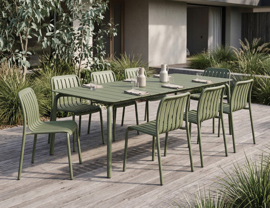 Roku Outdoor Dining Chair in Matt Eucalyptus Green - No Cushion