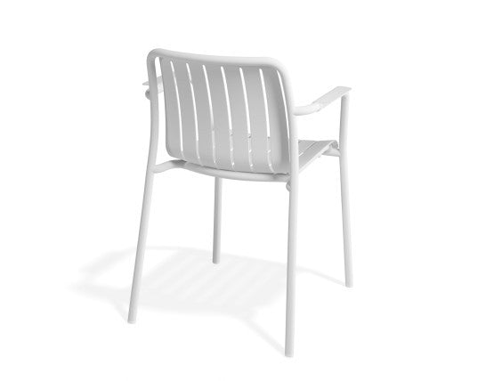 Roku Outdoor Armchair in Matt White - No Cushion