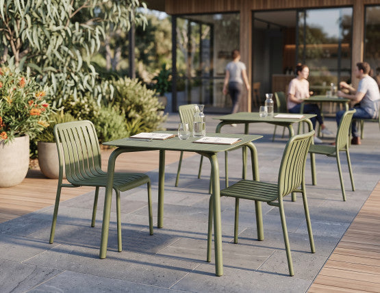 Roku Outdoor Dining Chair in Matt Eucalyptus Green - No Cushion