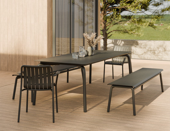 Roku Outdoor Armchair in Matt Charcoal - No Cushion