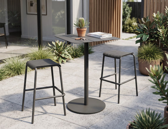 Roku High Bar Table - Outdoor - Charcoal - 65 x 65cm Table Top
