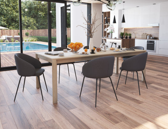 Henley Dining Chair - Black Legs - Anthracite Fabric