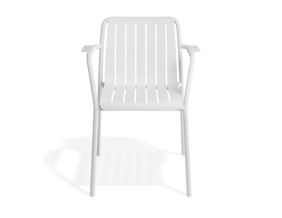 Roku Outdoor Armchair in Matt White - No Cushion