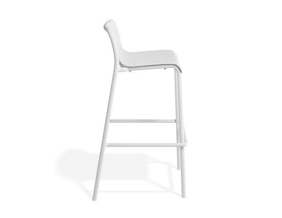 Roku Outdoor Bar Stool in Matt White