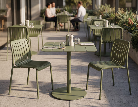 Roku Outdoor Dining Chair in Matt Eucalyptus Green - No Cushion