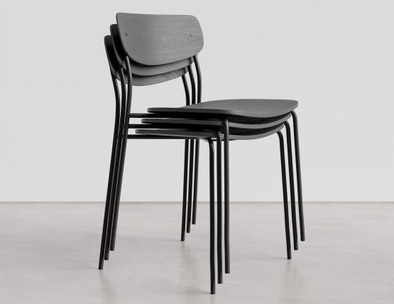 Rylie Chair - Black Stained Ash Seat and Backrest